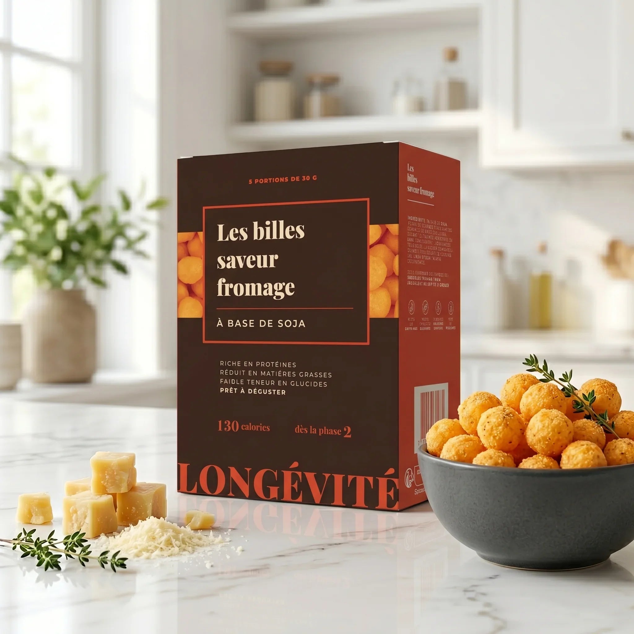 Billes saveur fromage protéinées prêtes à consommer, riches en protéines – LONGÉVITÉ