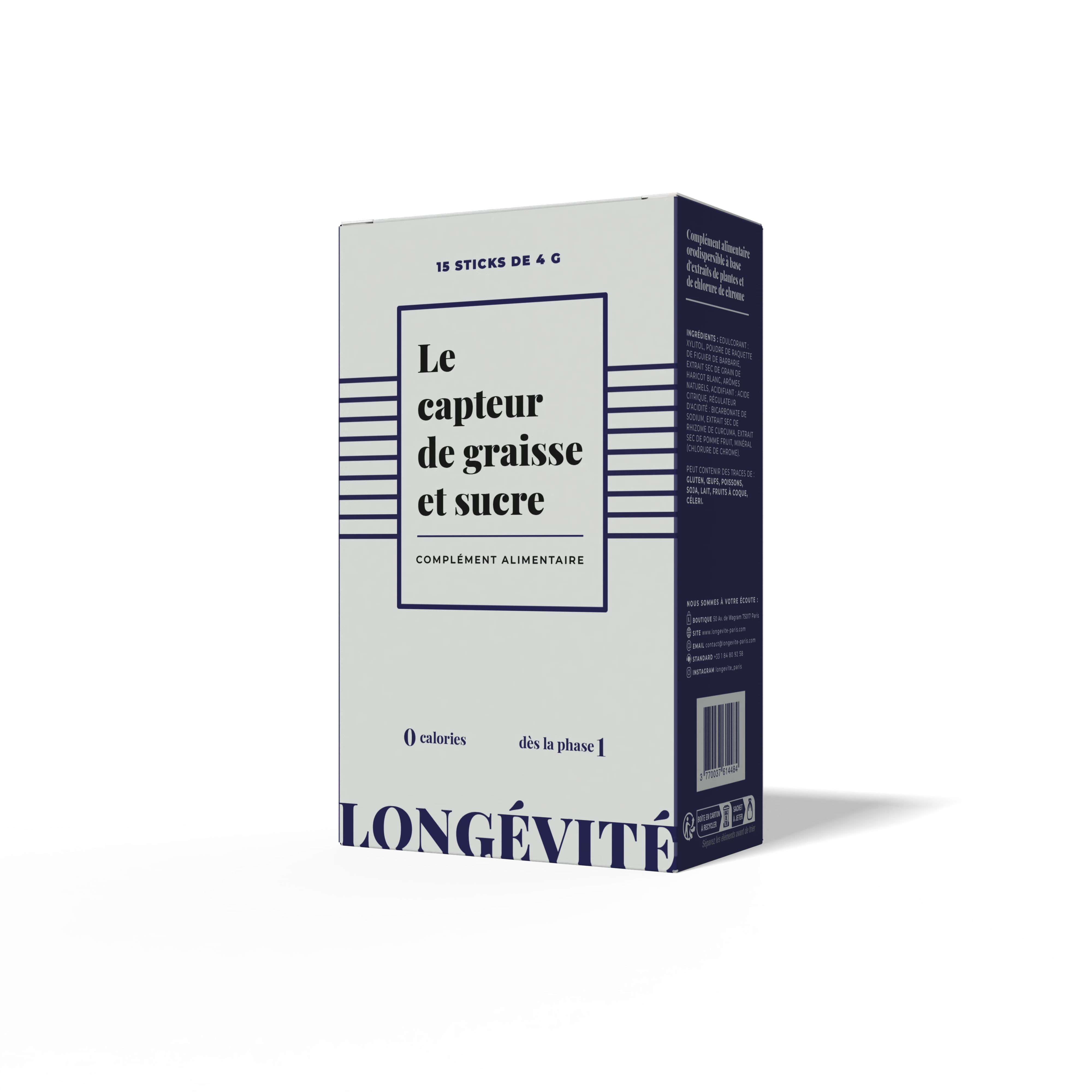 Les sticks capteurs de graisse et sucre (x15) - LONGÉVITÉ