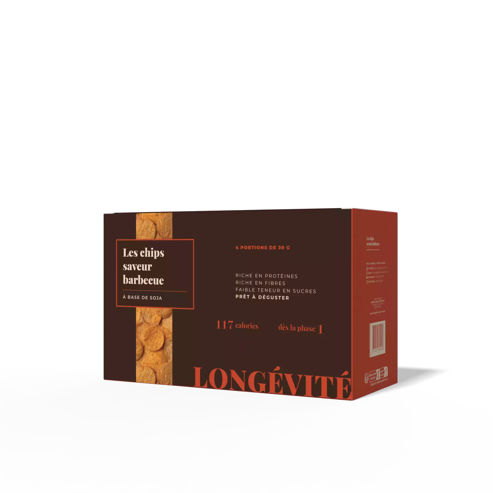 Chips saveur barbecue facing