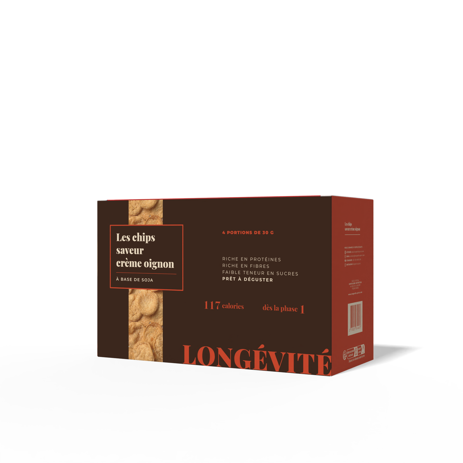 Les chips saveur crème oignon facing