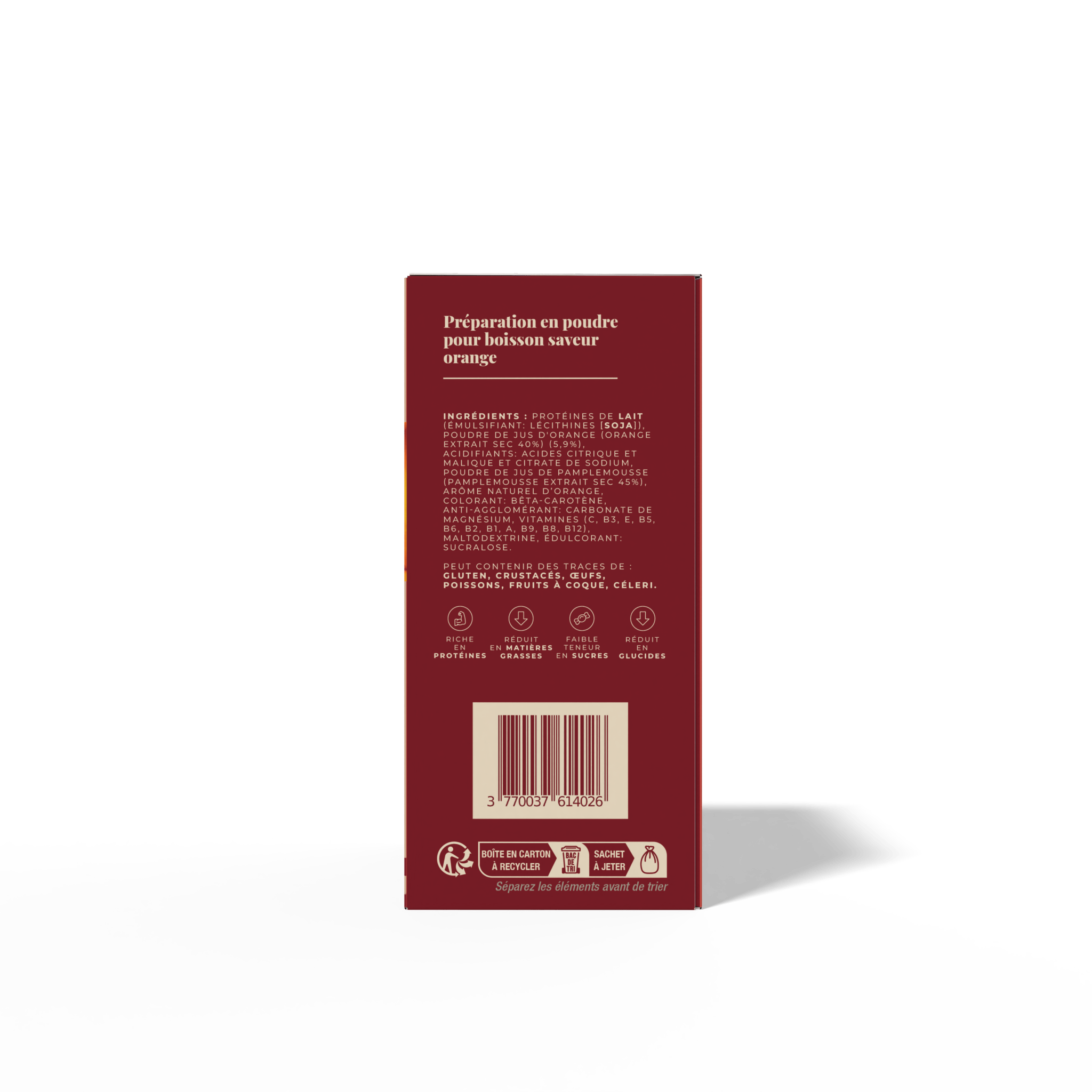 La boisson saveur orange (7 portions) - LONGÉVITÉ