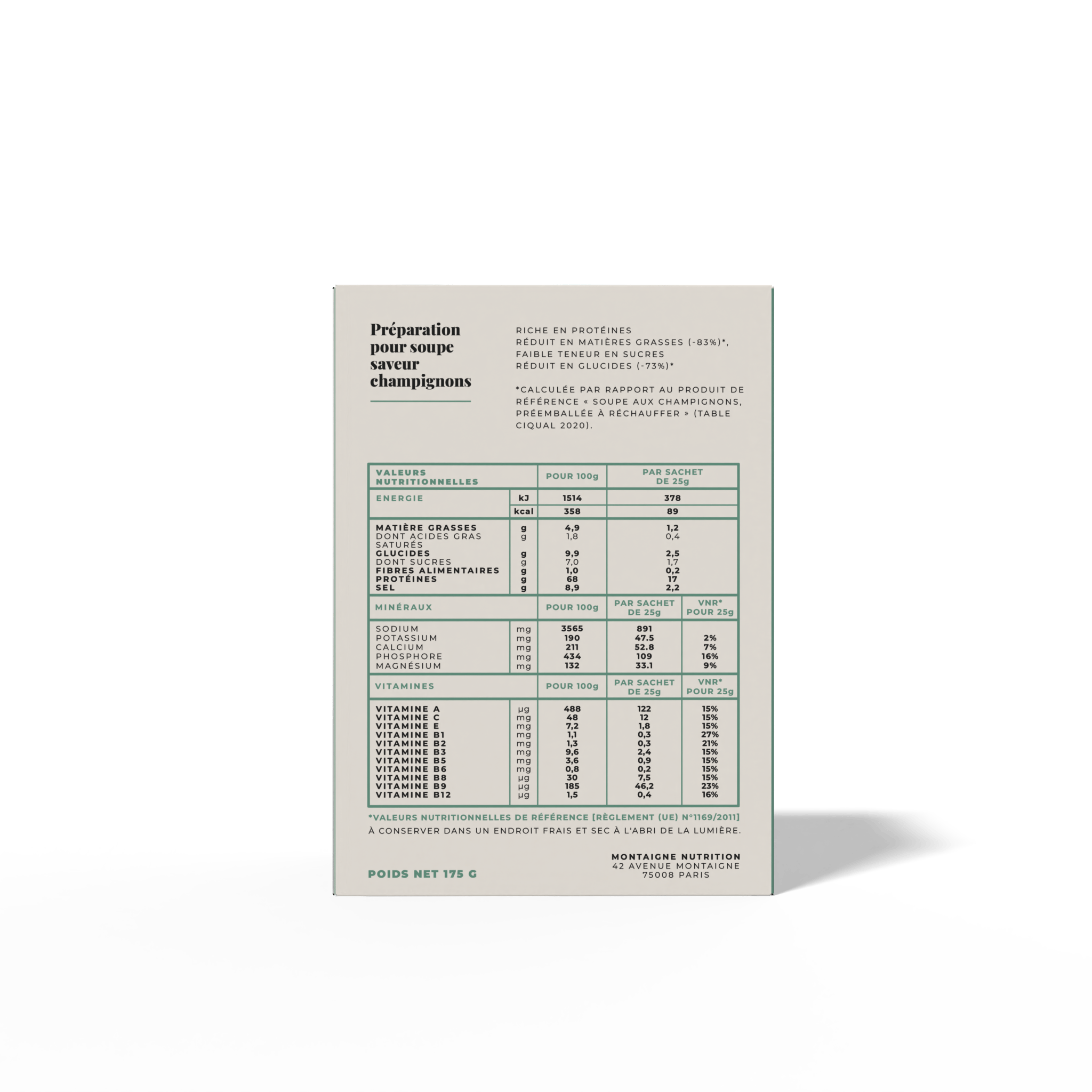 La soupe saveur champignon (7 portions) - LONGÉVITÉ