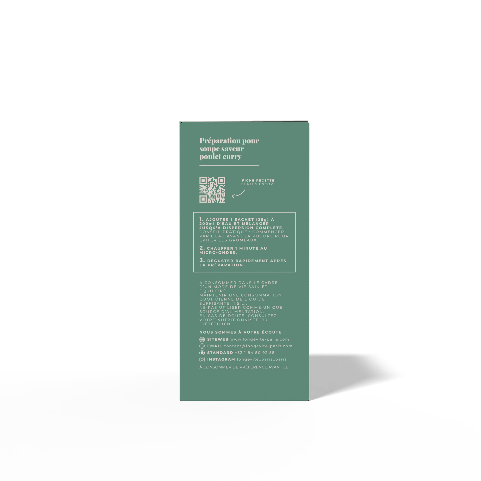 La soupe saveur poulet curry (7 portions) - LONGÉVITÉ