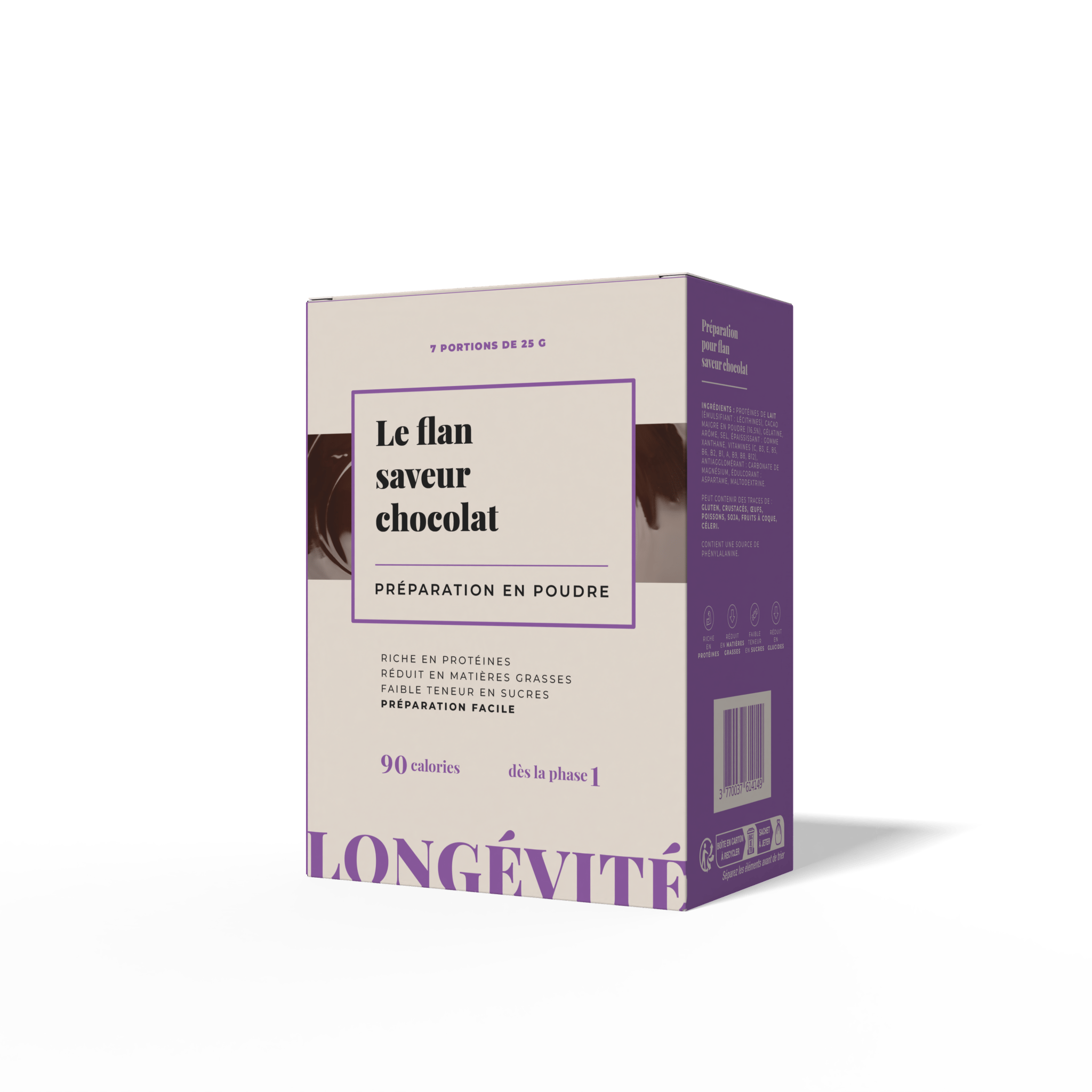 Le flan saveur chocolat (7 portions) - LONGÉVITÉ