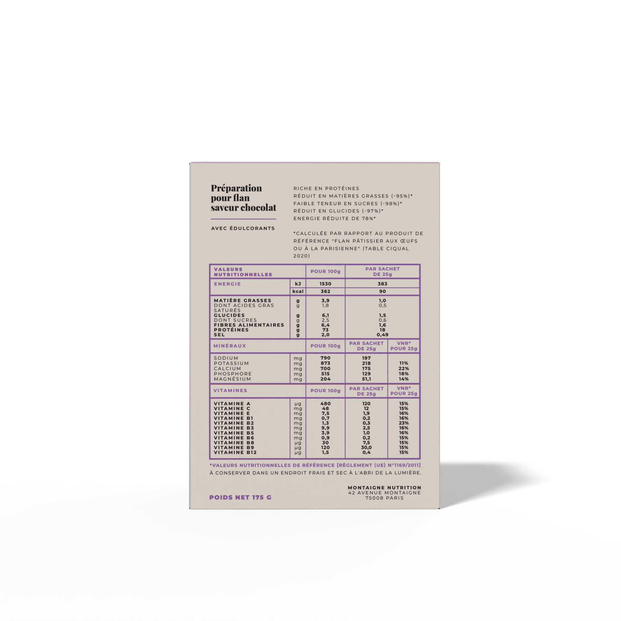 Le flan saveur chocolat (7 portions) - LONGÉVITÉ