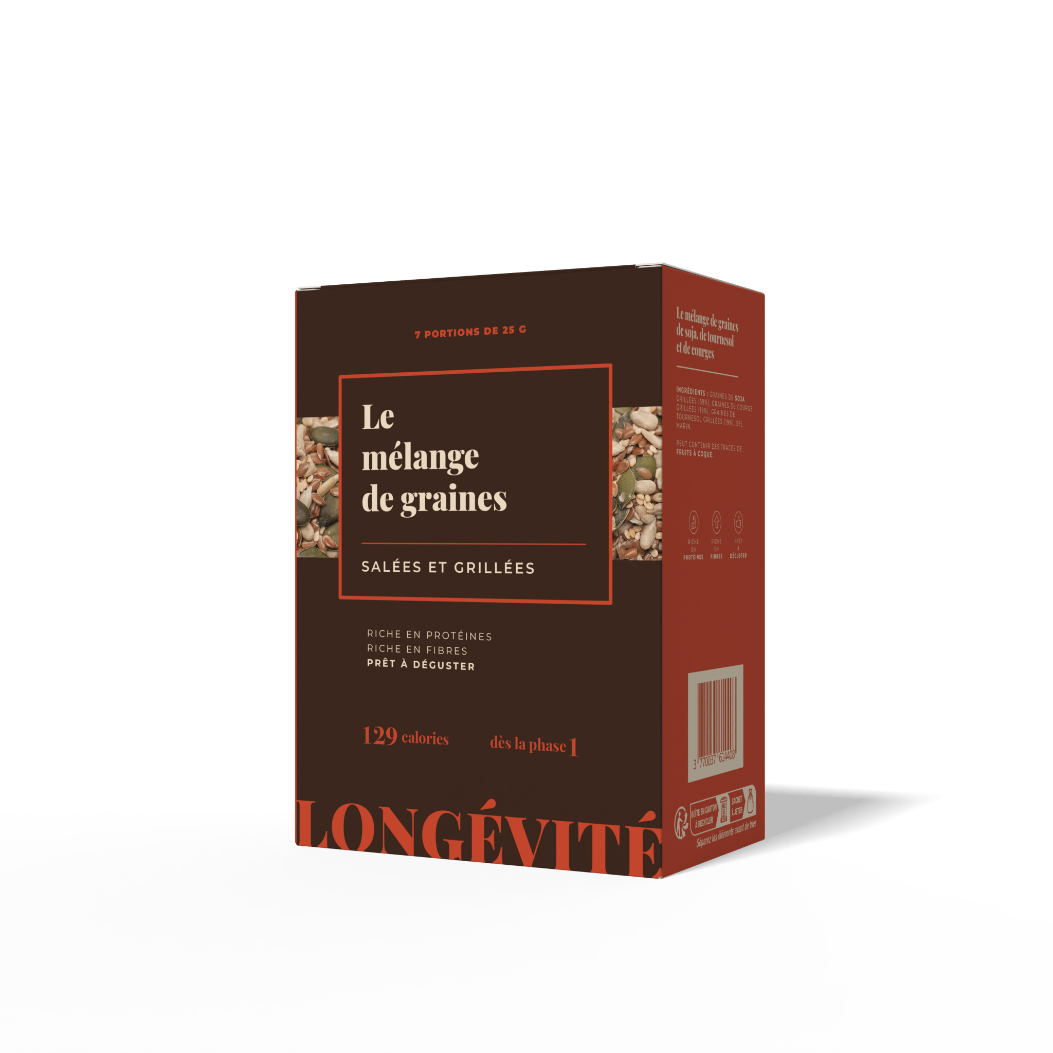 Le mélange de graines salées et grillées (6 portions) - LONGÉVITÉ