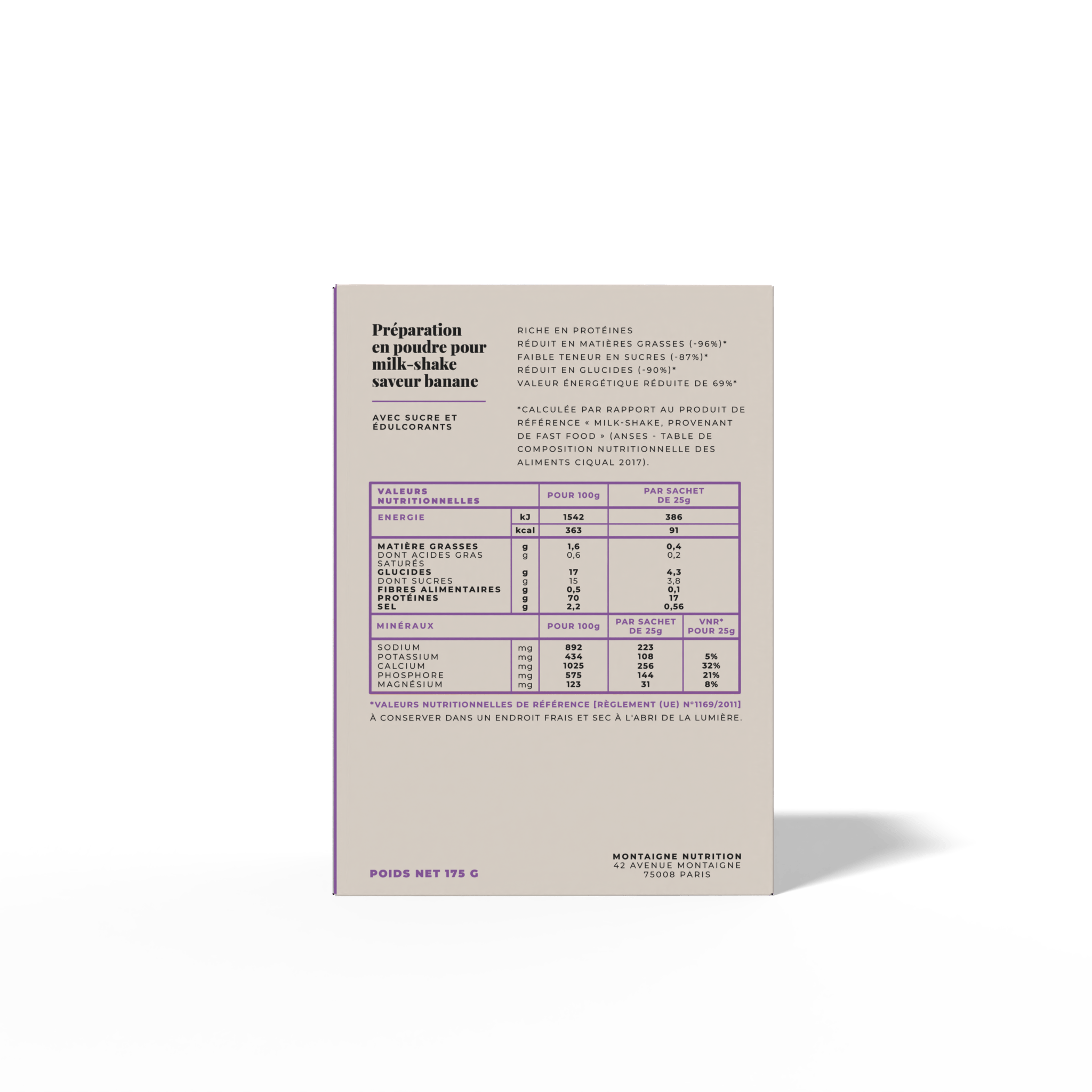 Le milk - shake saveur banane (7 portions) - LONGÉVITÉ