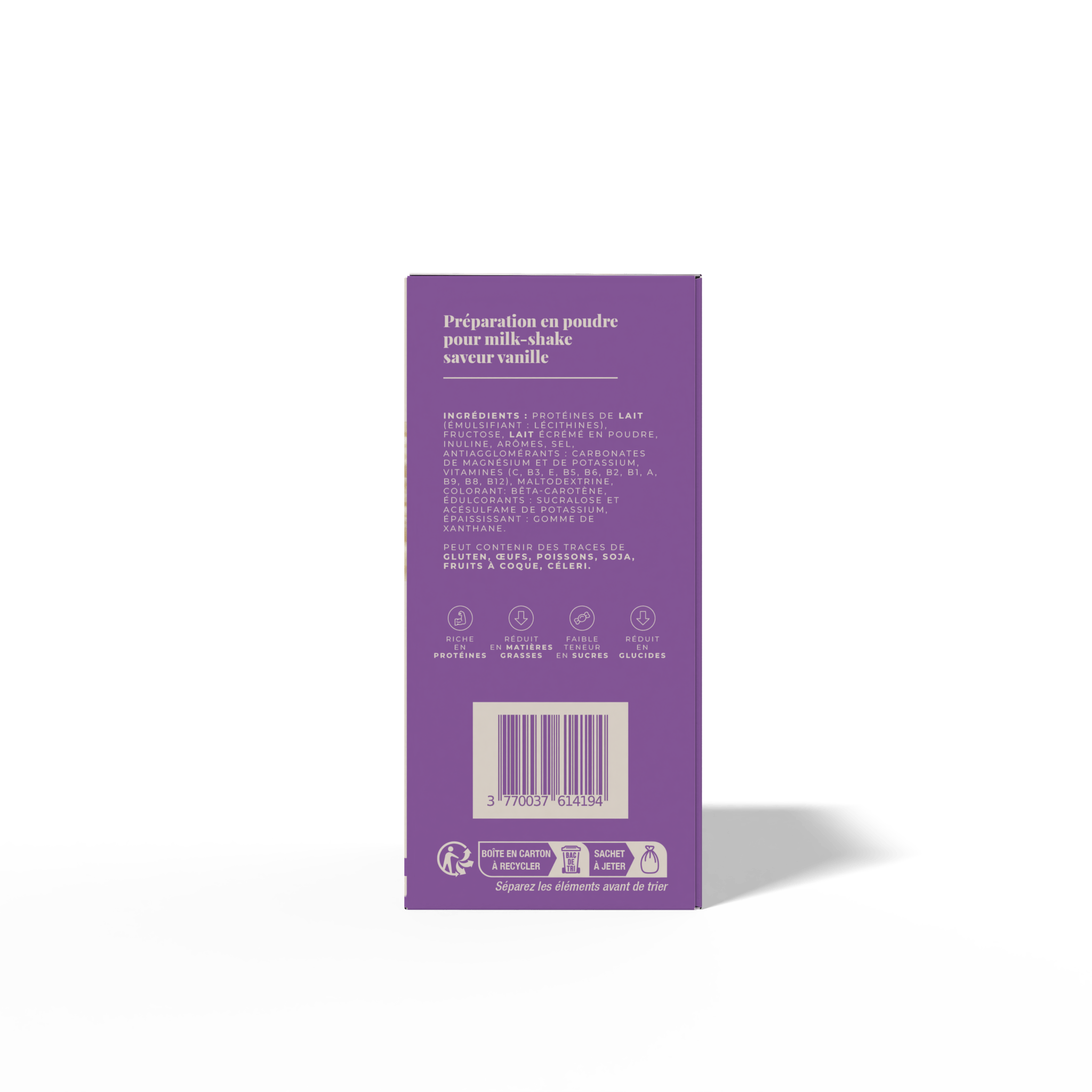 Le milk - shake saveur vanille (7 portions) - LONGÉVITÉ