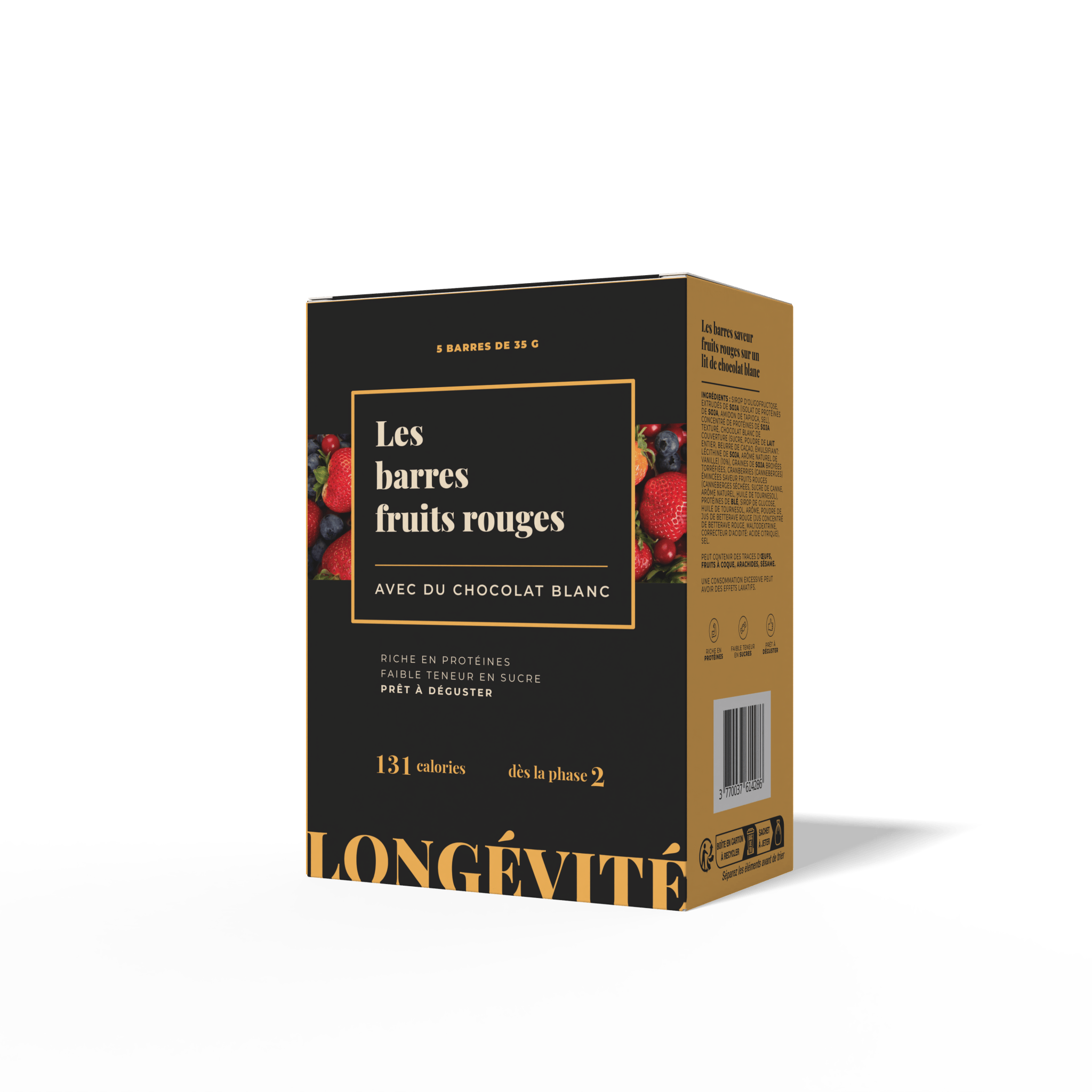 Les barres fruits rouges (5 barres) - LONGÉVITÉ