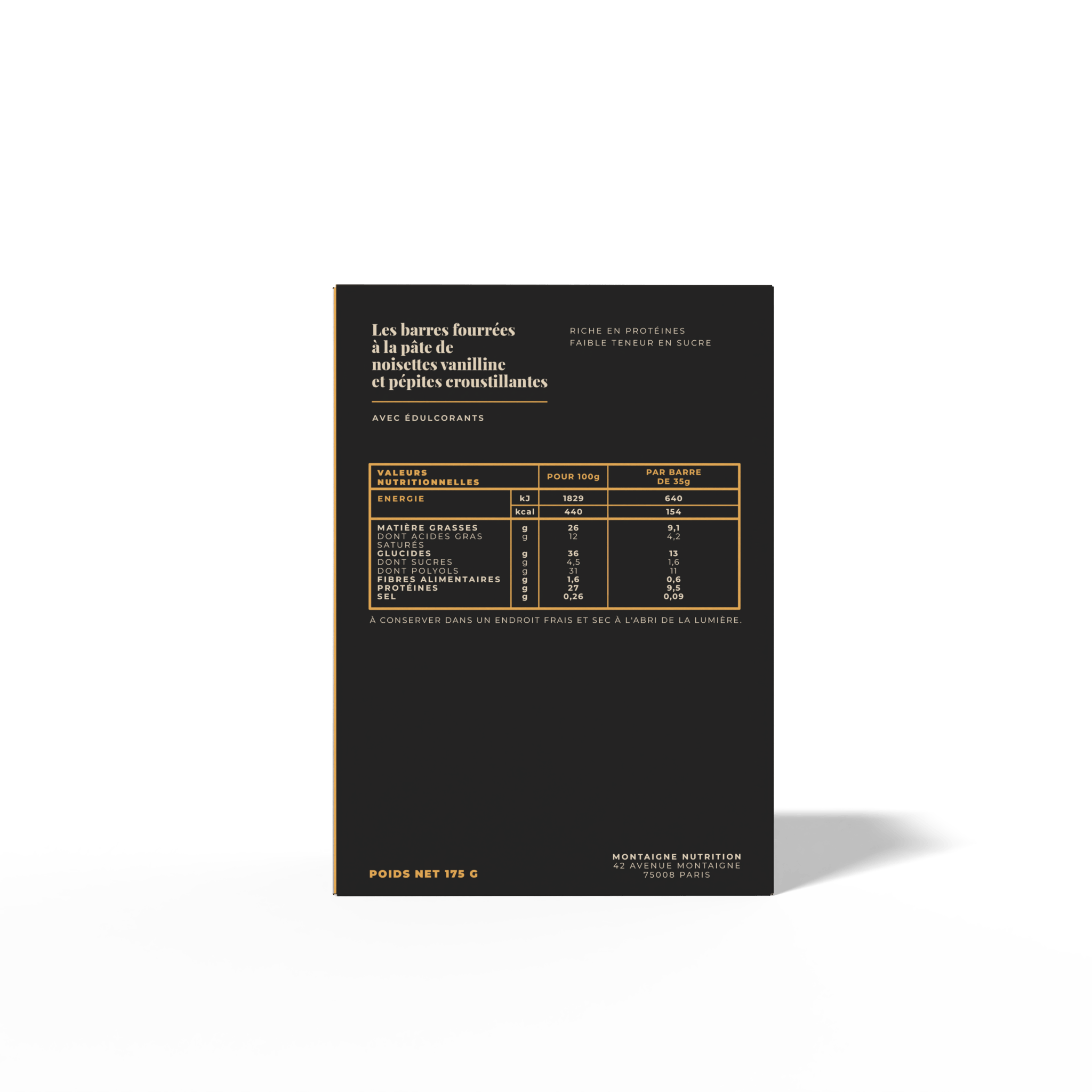 Les barres noisettes et vanille (5 barres) - LONGÉVITÉ