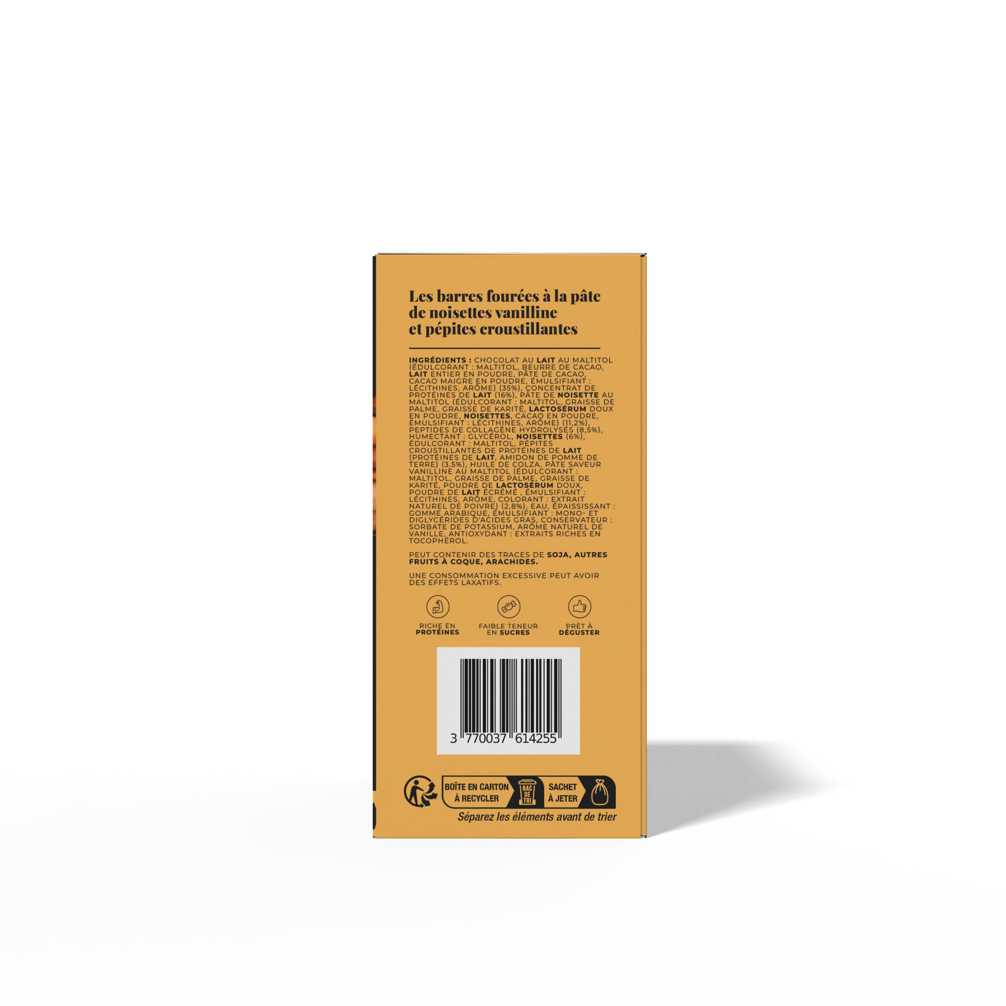 Les barres noisettes et vanille (5 barres) - LONGÉVITÉ