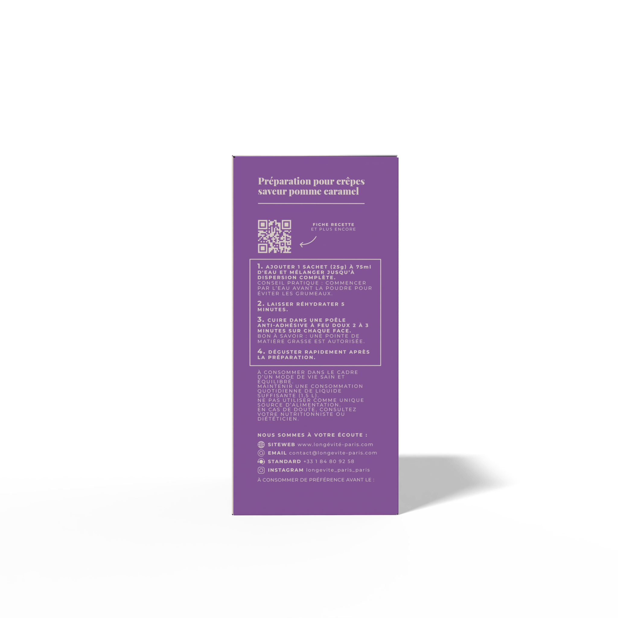 Les crêpes saveur pomme et caramel (7 portions) - LONGÉVITÉ