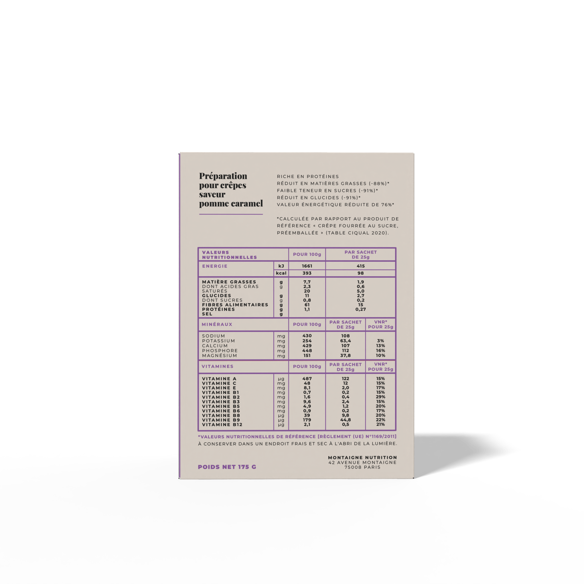 Les crêpes saveur pomme et caramel (7 portions) - LONGÉVITÉ