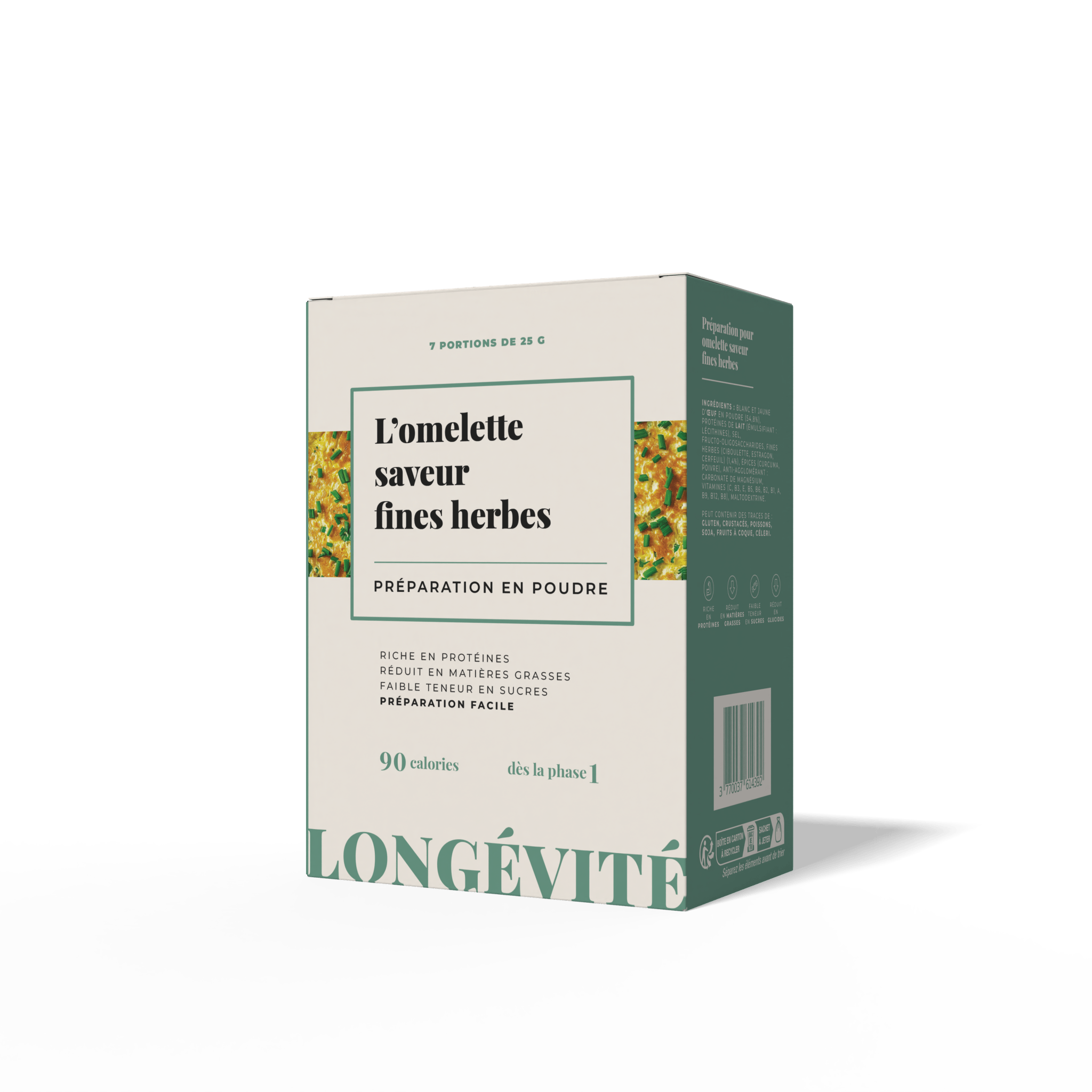 L'omelette saveur fines herbes (7 portions) - LONGÉVITÉ