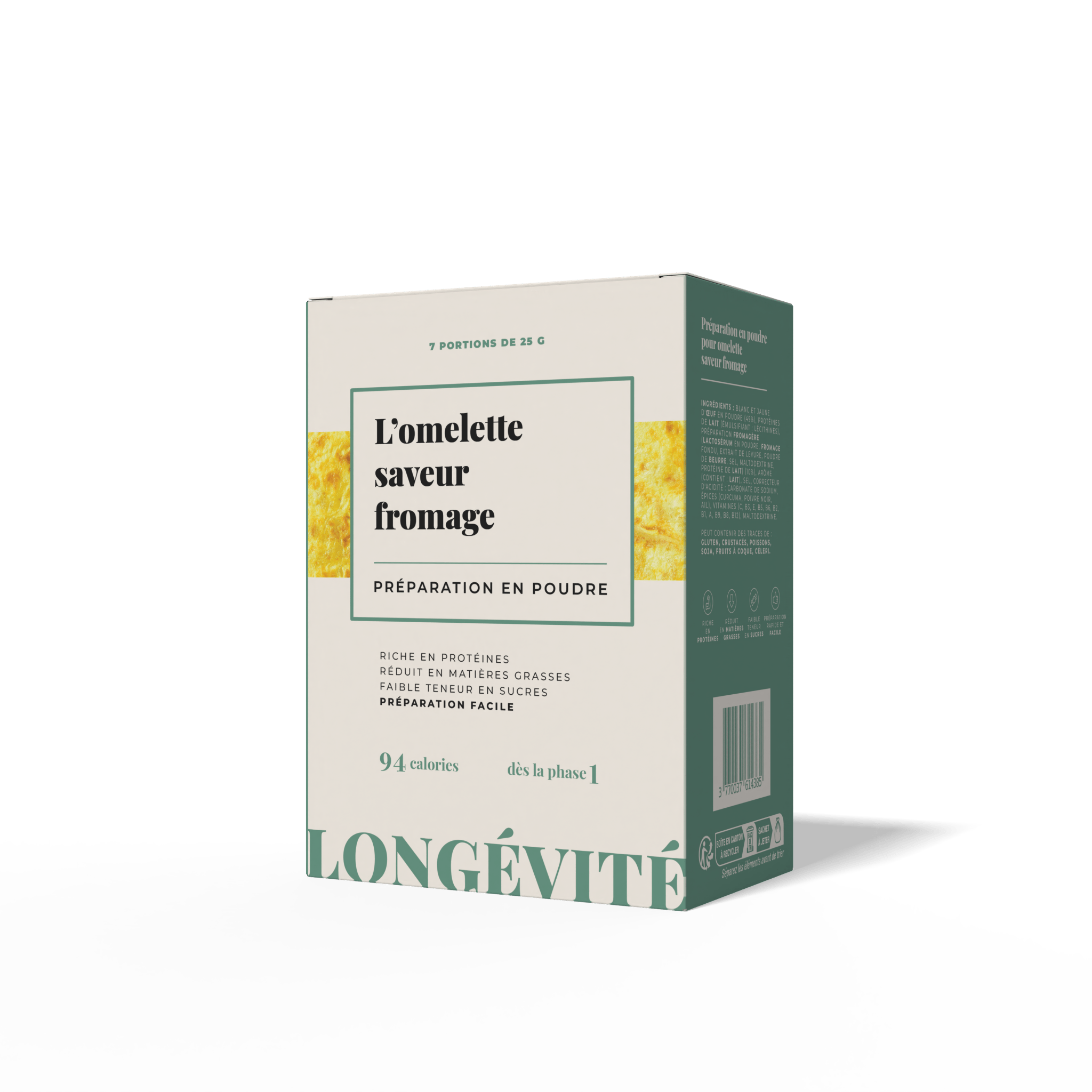 L'omelette saveur fromage (7 portions) - LONGÉVITÉ