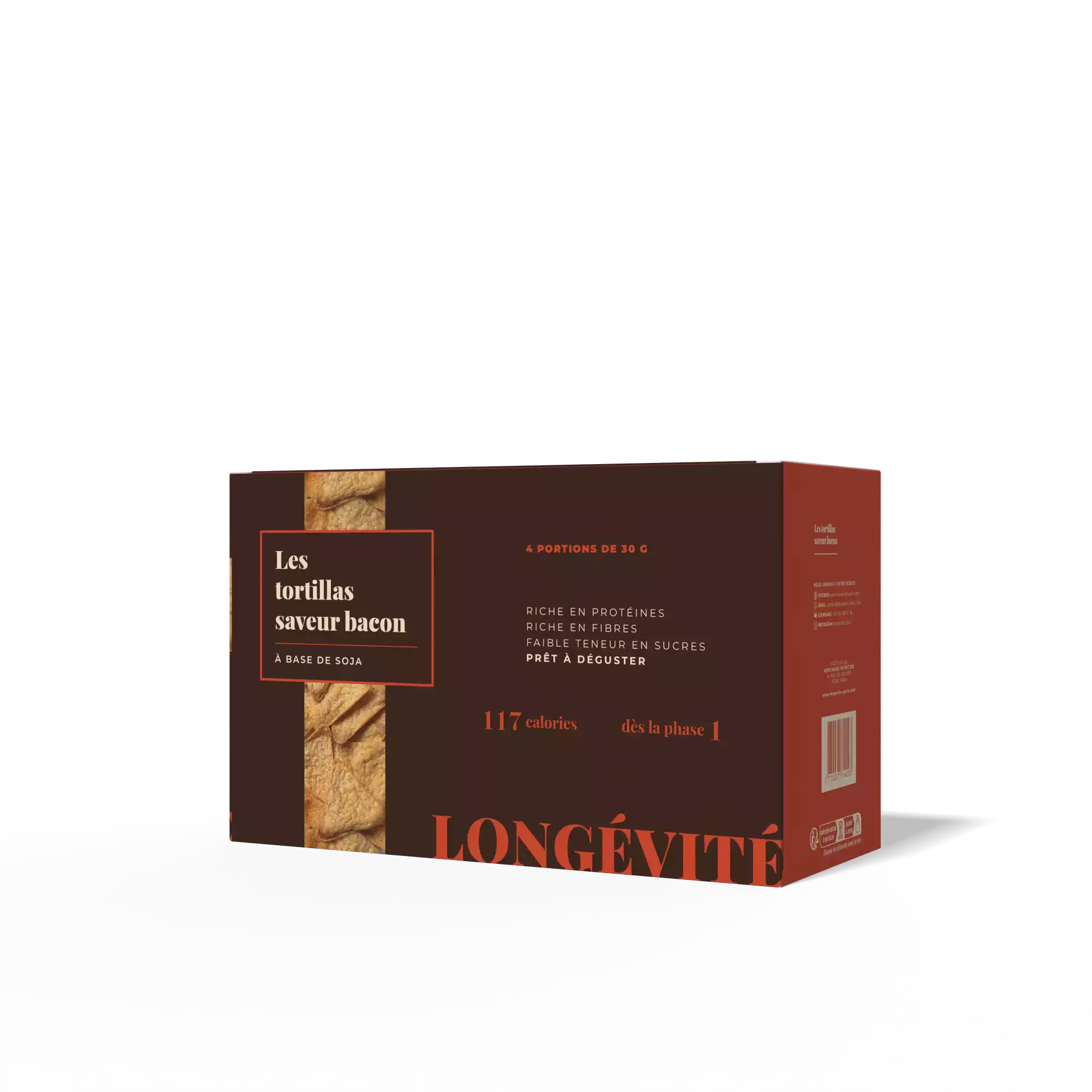 Les tortillas saveur bacon facing