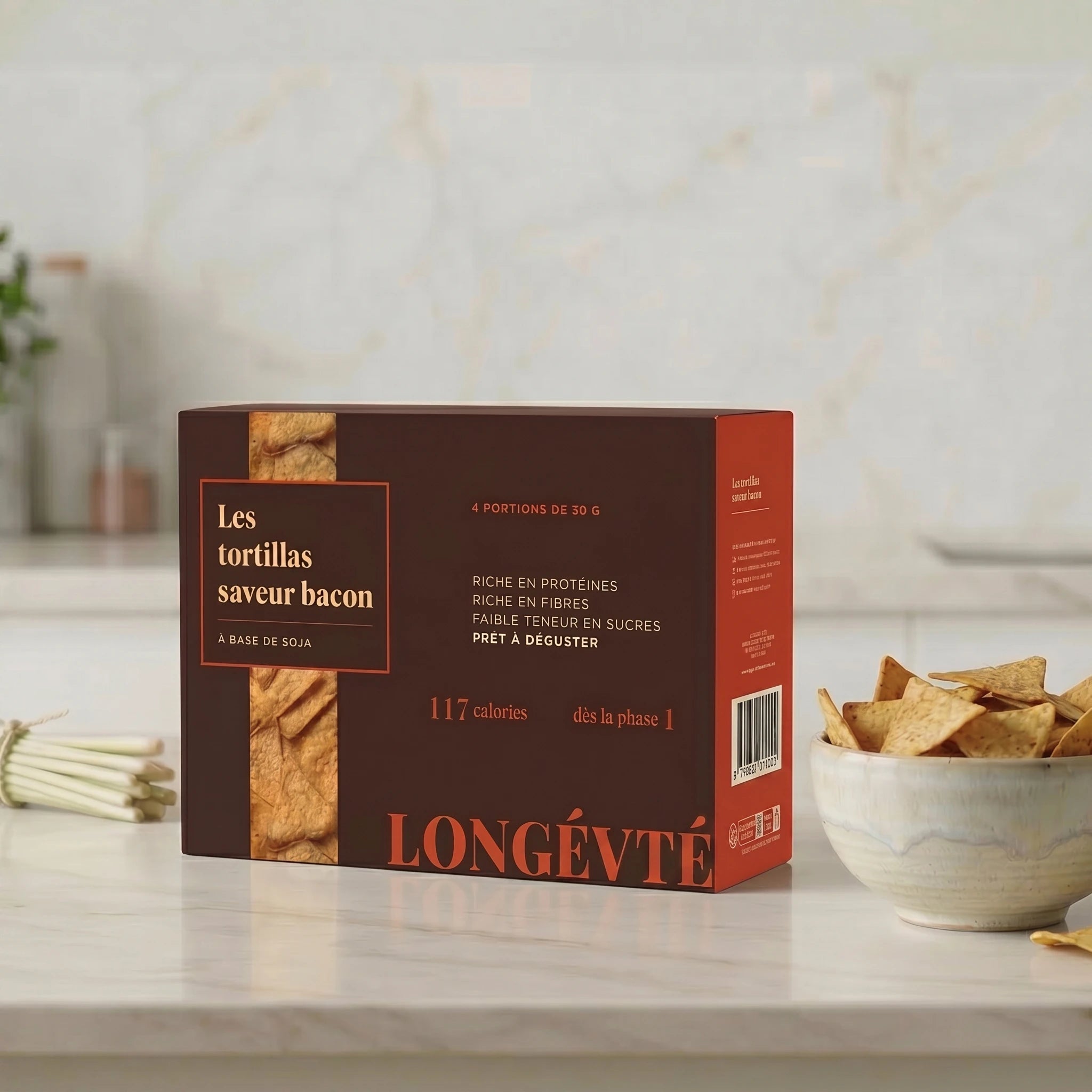 Tortillas bacon protéinées à base de soja, riches en fibres et faibles en sucres – LONGÉVITÉ