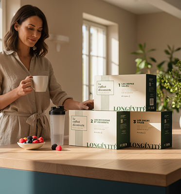 Coffret de produits hyperprotéinés Longévité pour démarrer un programme minceur

