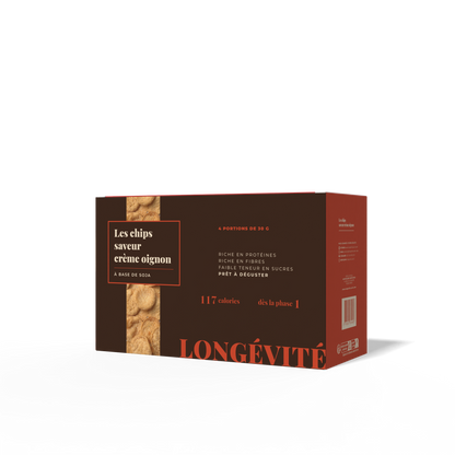 Les chips saveur crème oignon facing