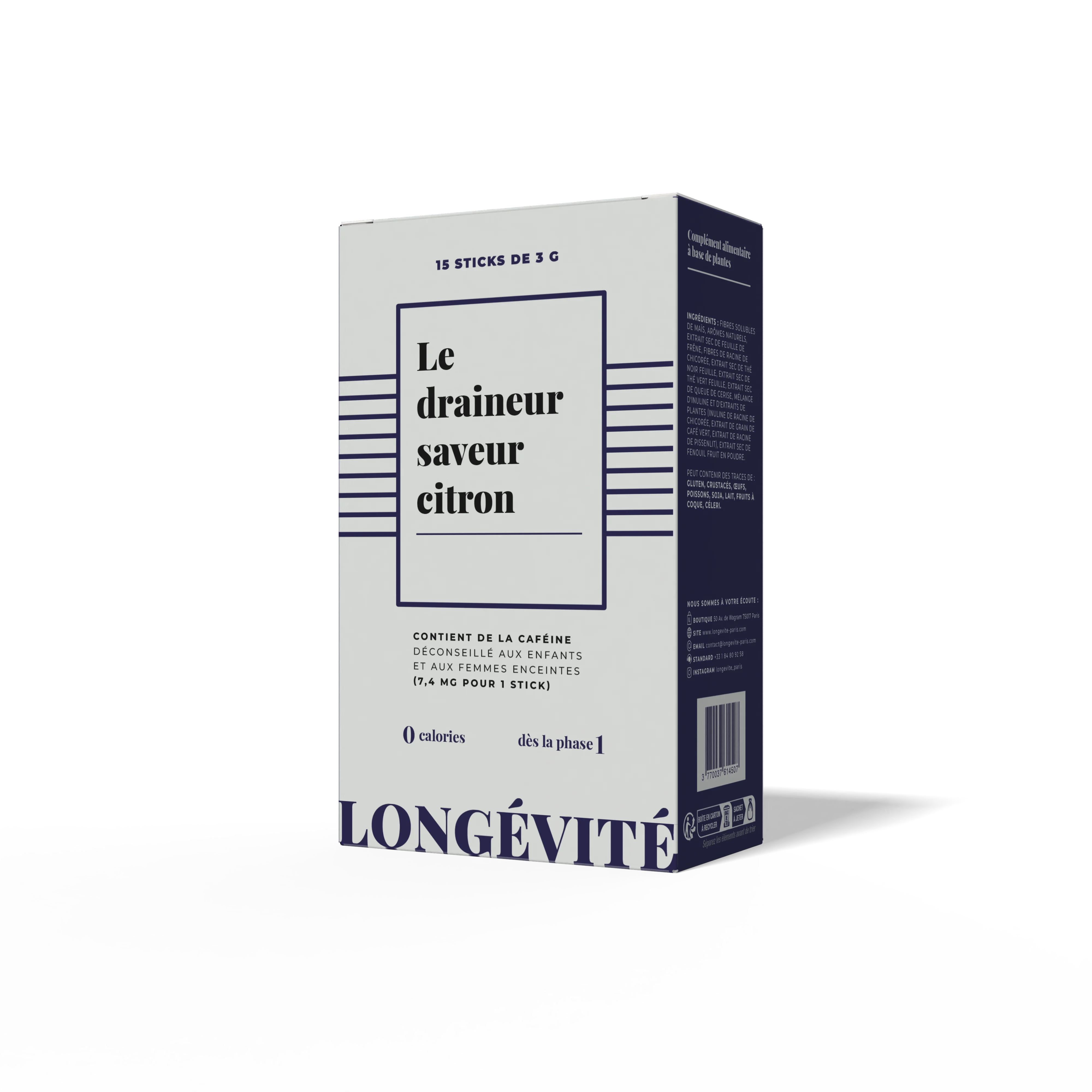 Les sticks draineur citron (x15) - LONGÉVITÉ