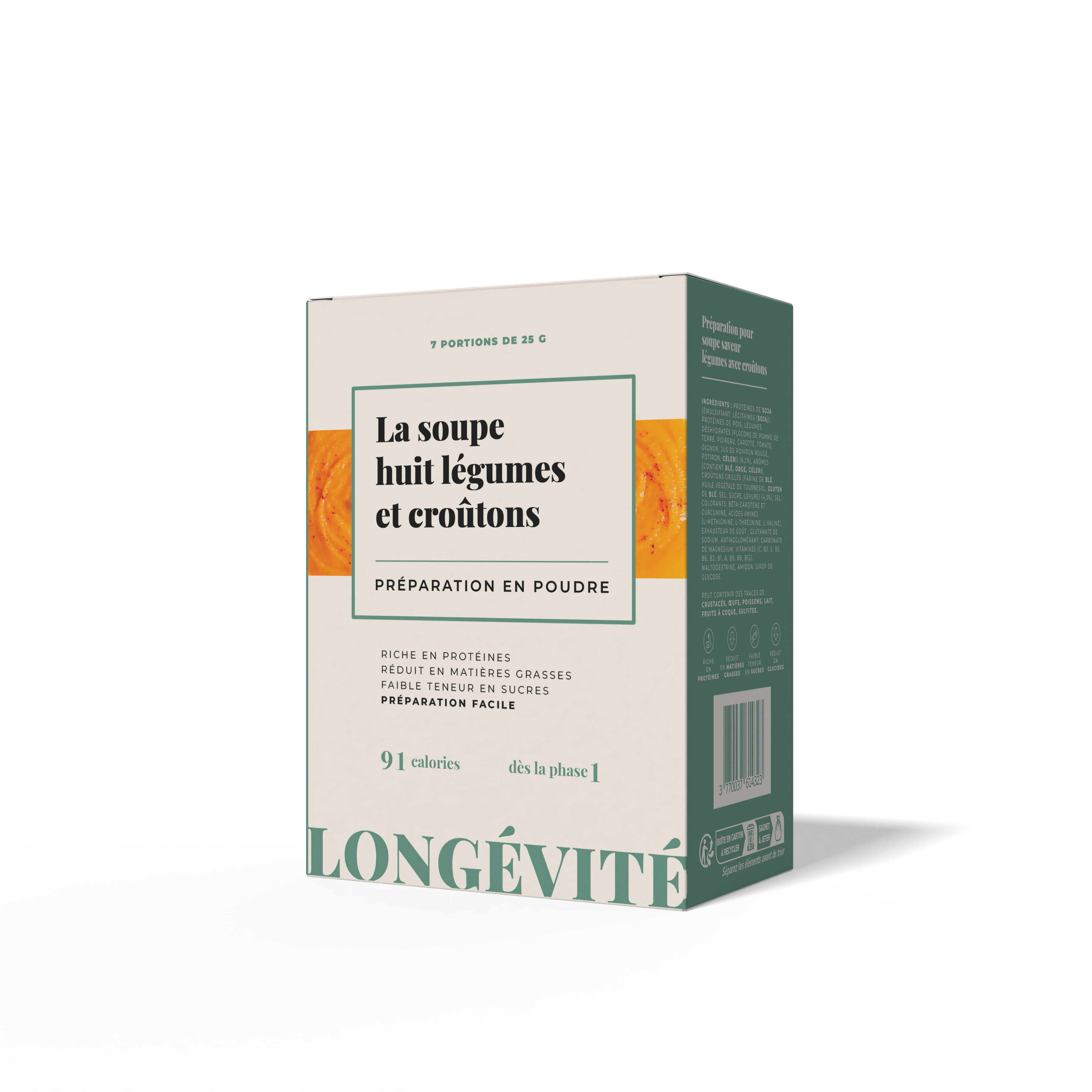 La soupe huit légumes et croûtons (7 portions)