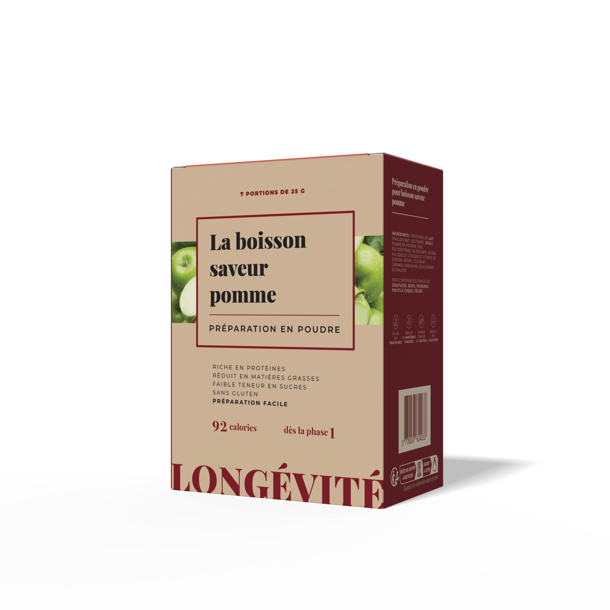 La boisson saveur pomme (7 portions) - LONGÉVITÉ