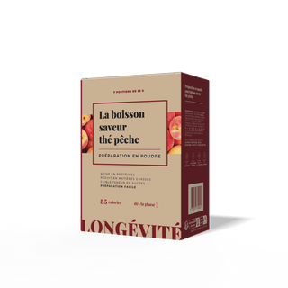 La boisson saveur thé pêche (7 portions) - LONGÉVITÉ