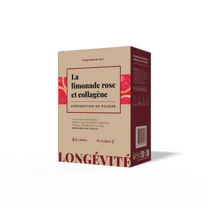 La limonade rose et collagène (7 portions) - LONGÉVITÉ