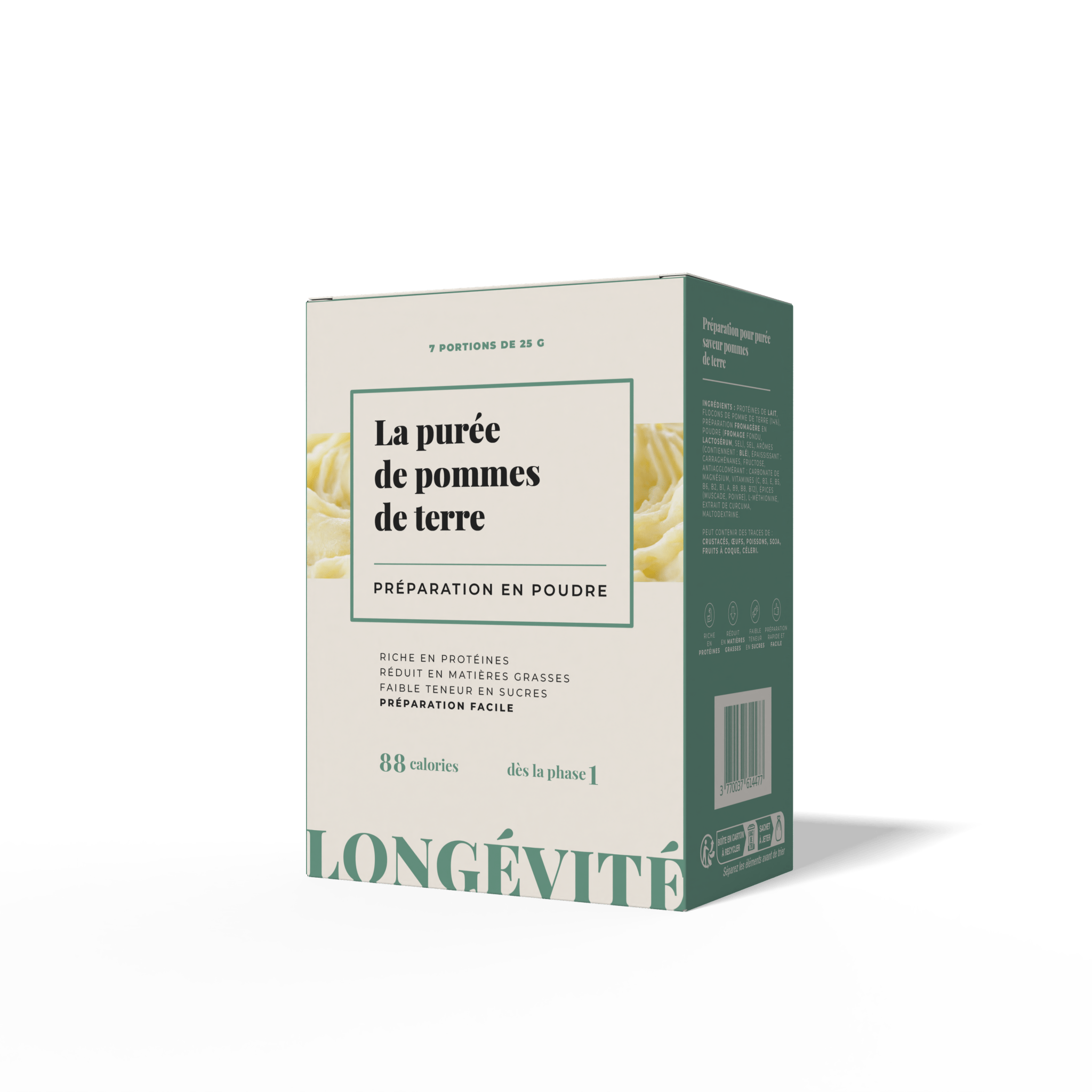 La purée de pomme de terre (7 portions) - LONGÉVITÉ