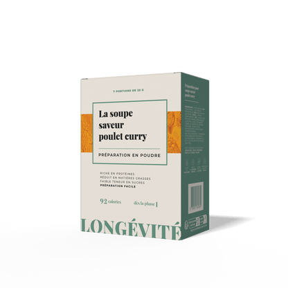La soupe saveur poulet curry (7 portions) - LONGÉVITÉ
