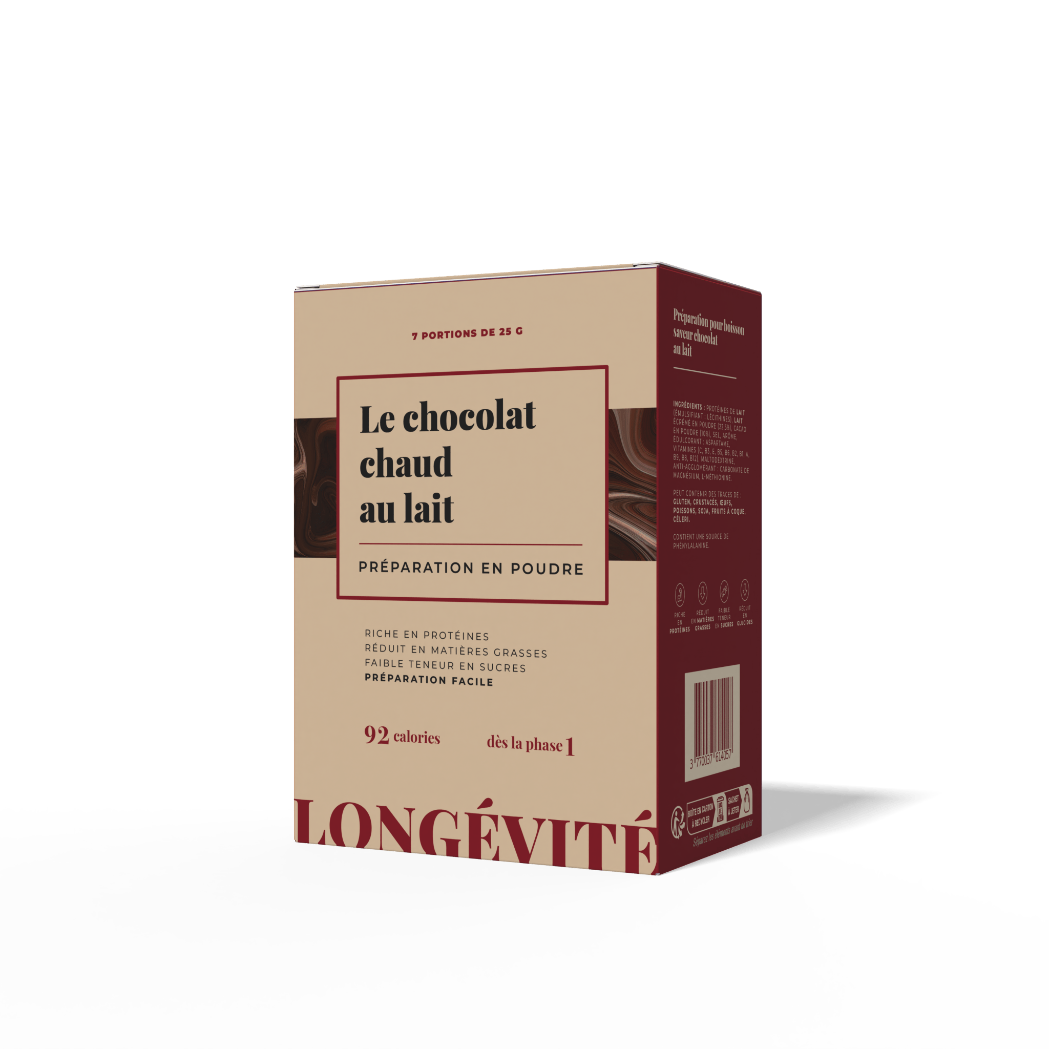 Le chocolat chaud au lait (7 portions) - LONGÉVITÉ