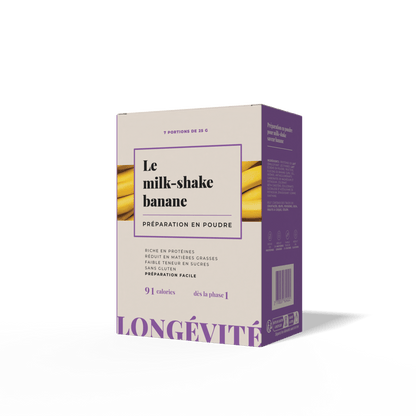 Le milk - shake saveur banane (7 portions) - LONGÉVITÉ
