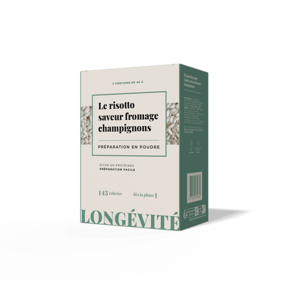 Le risotto saveur fromage champignons (7 portions) - LONGÉVITÉ