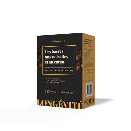 Les barres aux noisettes et au cacao (5 barres) - LONGÉVITÉ