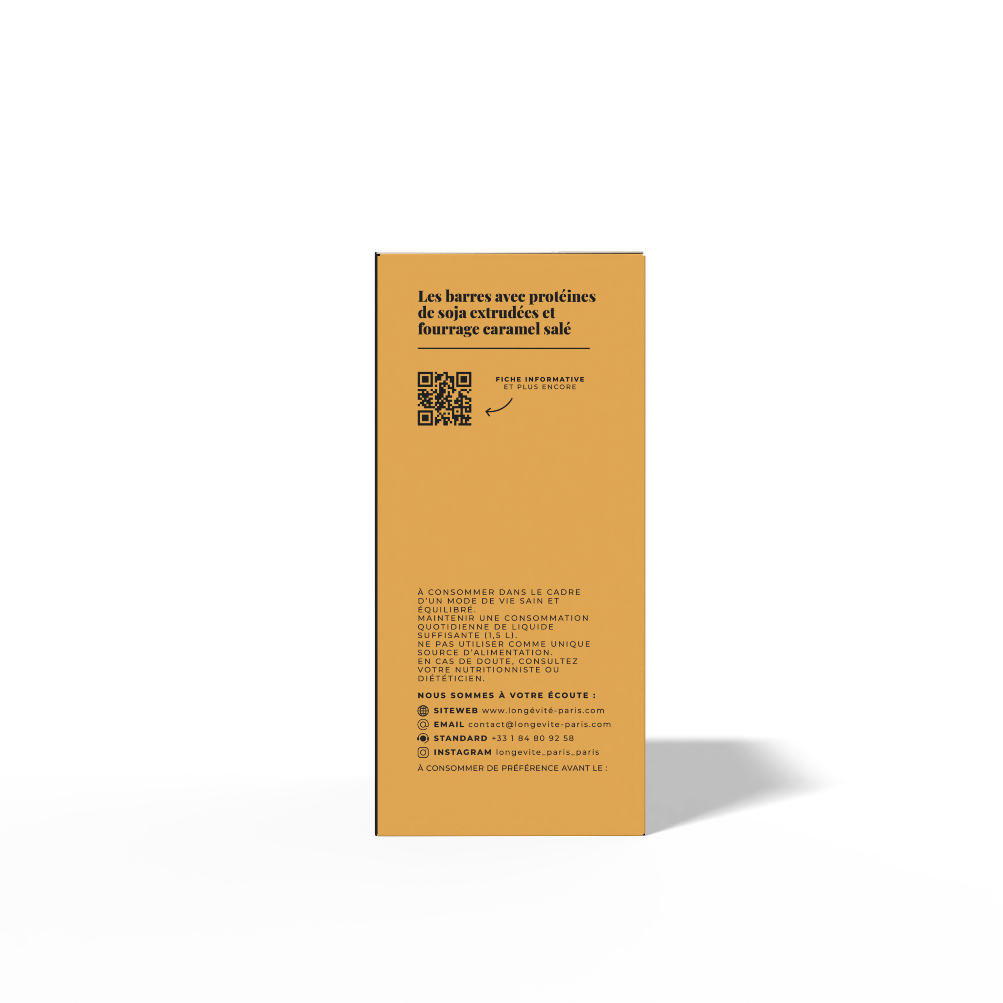 Les barres fourrées caramel salé (5 barres) - LONGÉVITÉ