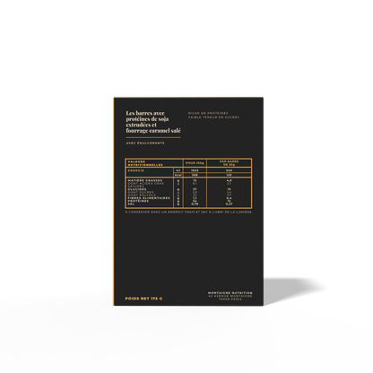 Les barres fourrées caramel salé (5 barres) - LONGÉVITÉ