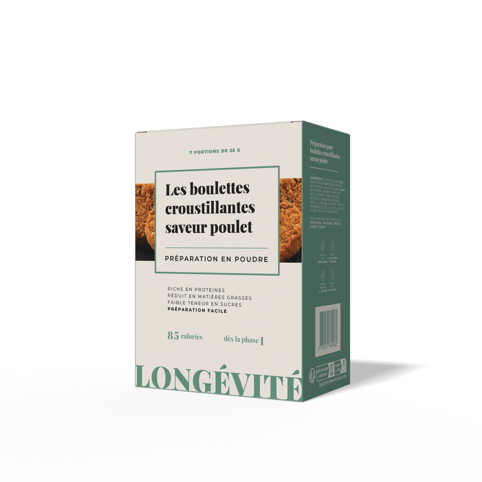 Les boulettes croustillantes saveur poulet (7 portions) - LONGÉVITÉ