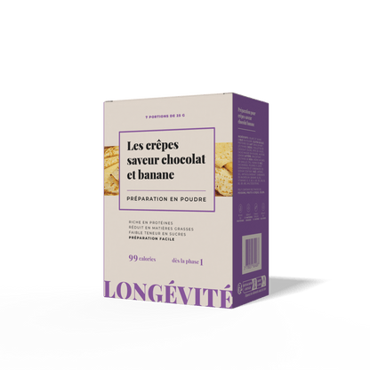 Les crêpes saveur chocolat et banane (7 portions) - LONGÉVITÉ