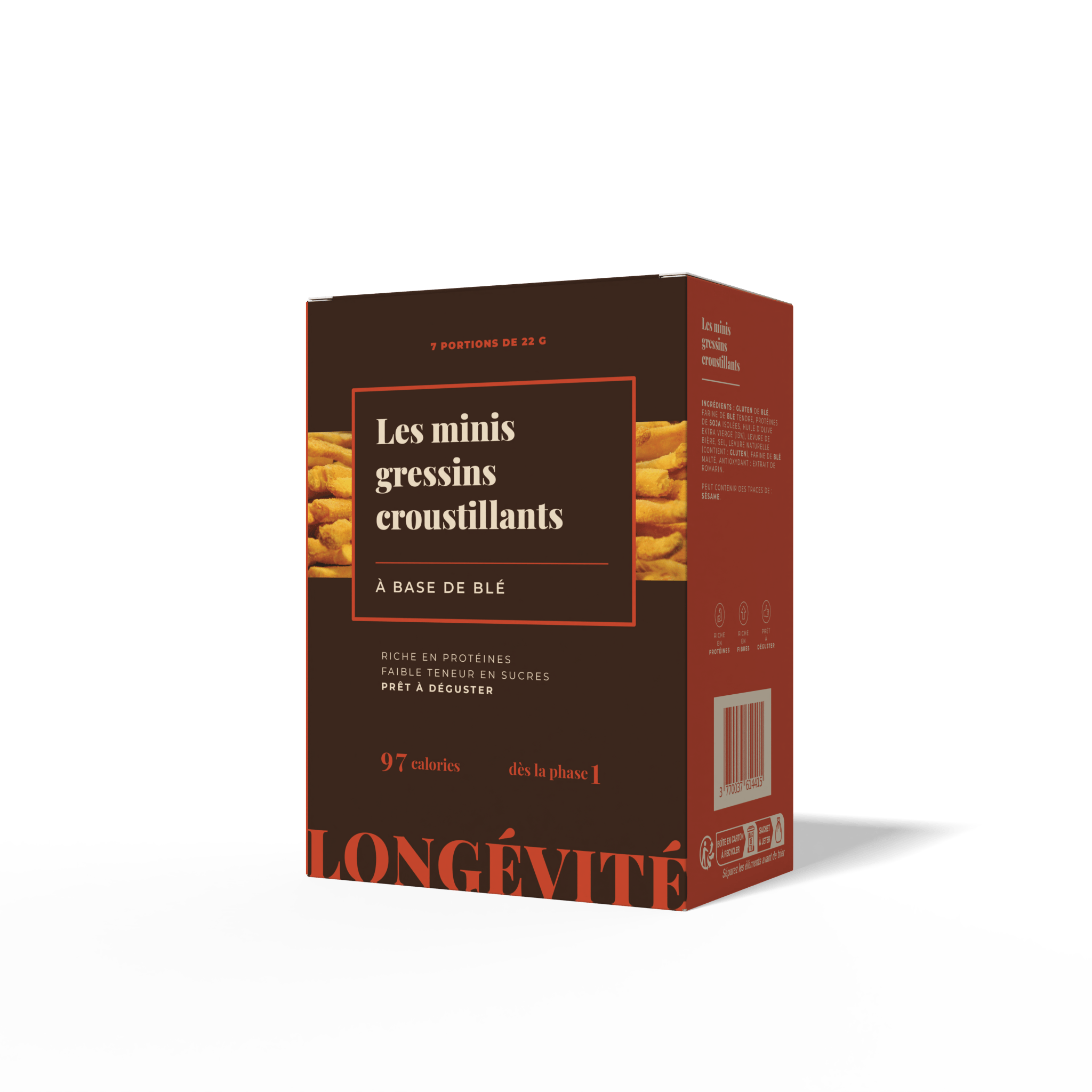 Les minis gressins croustillants (4 portions) - LONGÉVITÉ
