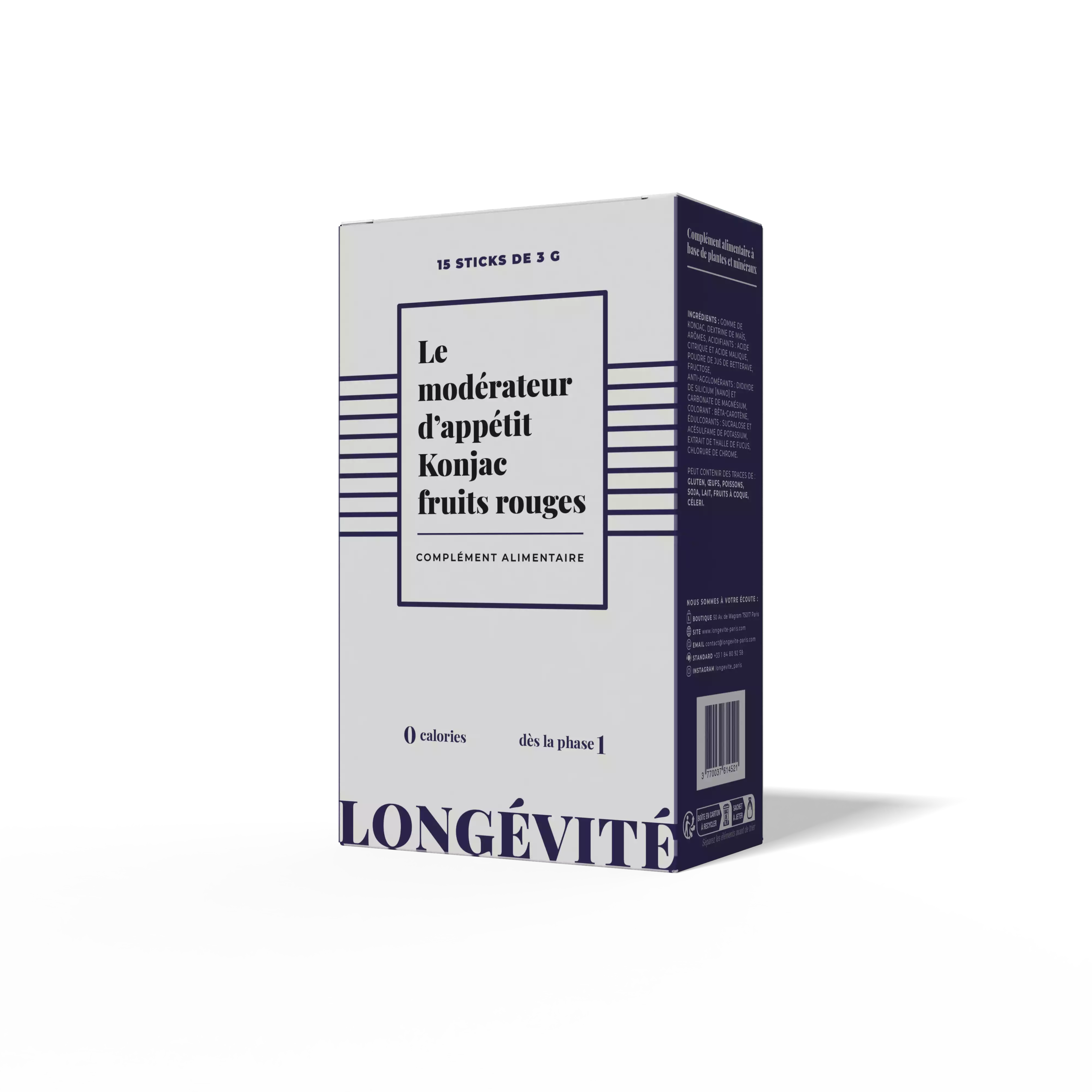 Les sticks modérateur d'appétit konjac (15 sticks)