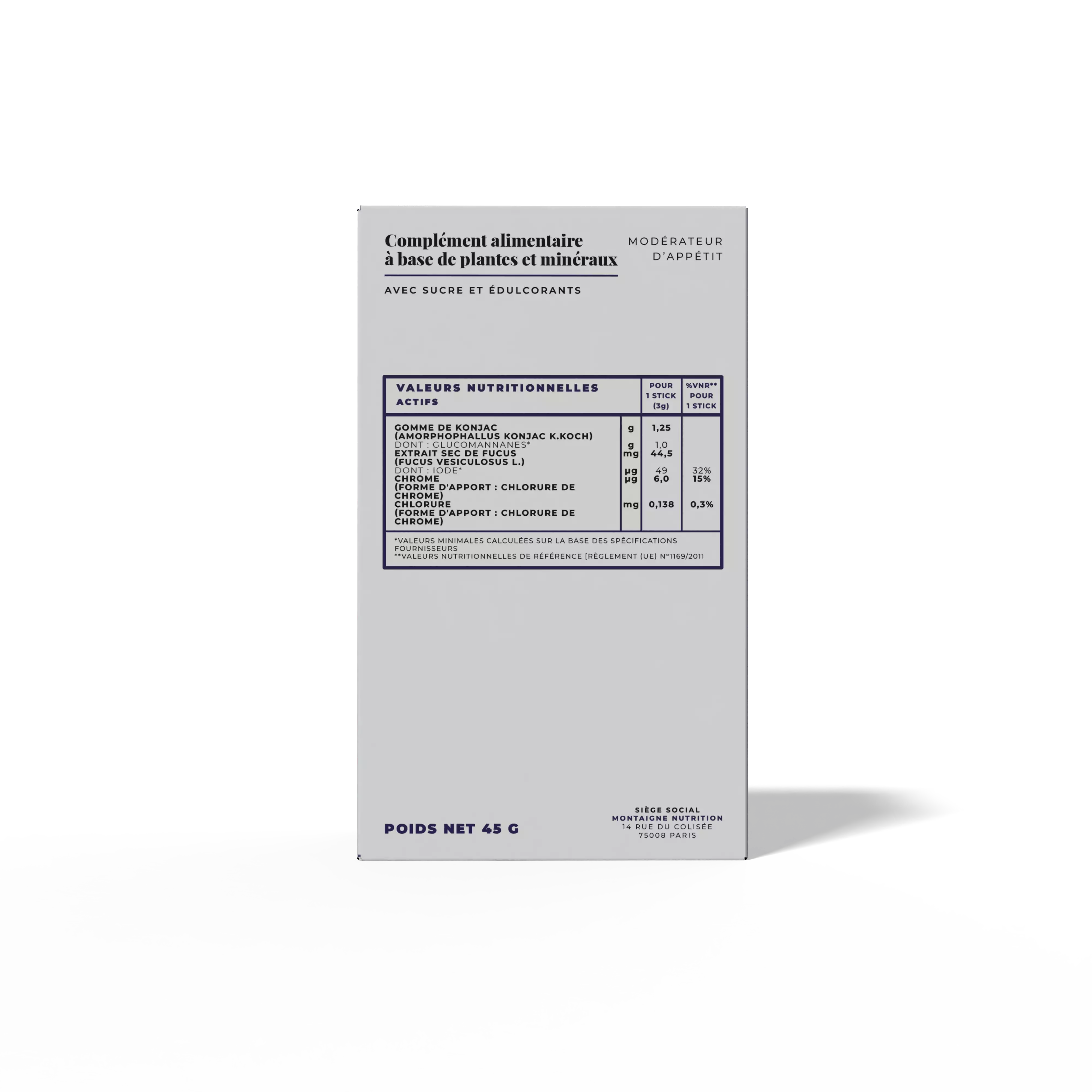 Les sticks modérateur d'appétit konjac (15 sticks)