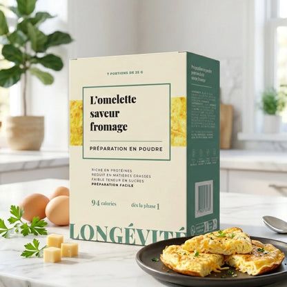 Omelette fromage protéinée en poudre, riche en protéines et faible en matières grasses – LONGÉVITÉ